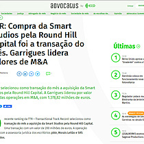 TTR: Compra da Smart Studios pela Round Hill Capital foi a transao do ms. Garrigues lidera valores de M&A